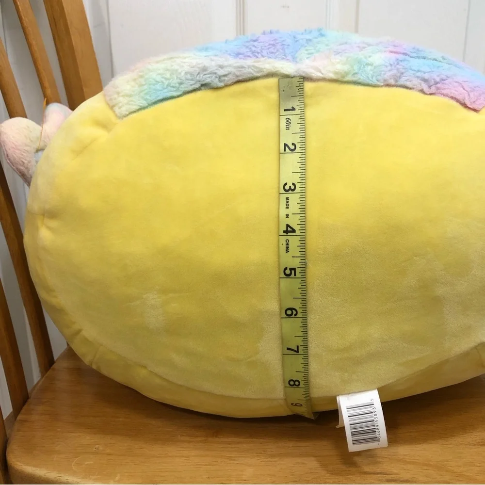 Kellytoy Squishmallow 18” Nixie Butterfly Soft‎ Yellow Tie Dye Plush Pillow